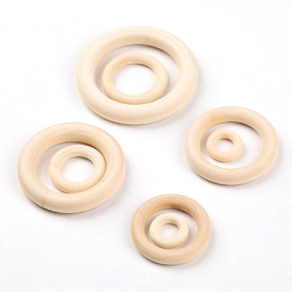 Niedokończone Drewniane Kółko do Ozdób Łączniki Zawieszka Ręcznie Robiona Biżuteria DIY Drewniane Kółko Ręcznie Robione Akcesoria