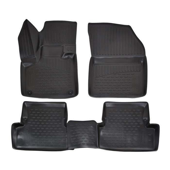 Exclusive 3D Rubber Floor Mats - J&J AUTOMOTIVE - Peugeot 3008/5008 - Black - Custom Made - Non-Slip