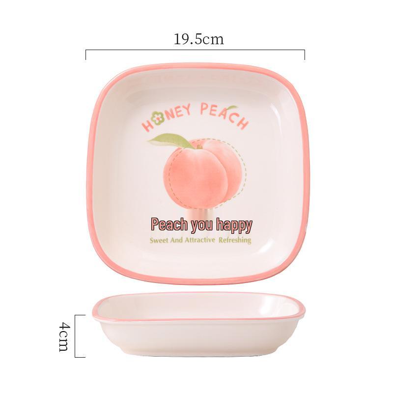 Buntes Unterglasur Keramik Geschirr Set: Reisschüssel, Teller und Suppenschüssel Kombination