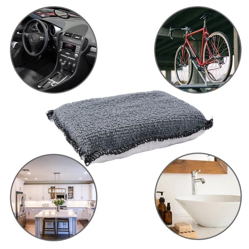Car Cleaning Sponge Block Car Body Dashboards Imitation Wool Fiber Double-side Cleaning Sponge Car Cleaning Maintenance Tools