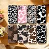 Cow Print Phone Case Silicone Soft For IPhone 17 16 15 14 13 12 11 X XR Plus Pro Max Plus