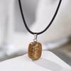 Natural Chakra Crystal Pendant Necklace High Quality Polished Assorted Stones Black Leather Rope Jewelry Gift for Yoga Enthusiasts