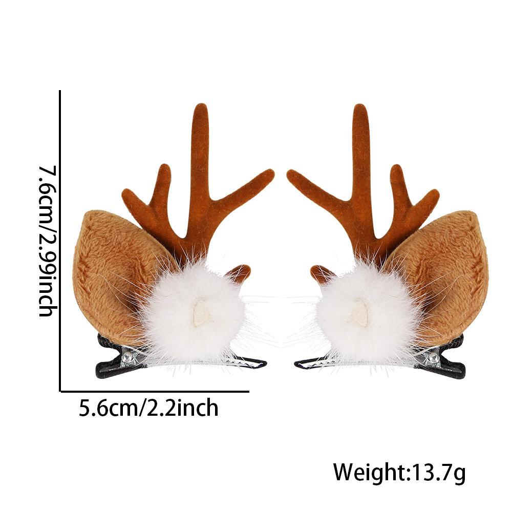Christmas Hair Stylish Accessories With Cute Plush Antlers And Festive Decorations Women For