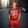 New 3D Football Printed Children's Sleeved Shorts Set Children's 2-piece Set Outdoor Casual Set