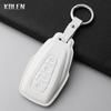 Genuine Leather Auto Smart Key Fob Cover Case Housing Fit For Geely Atlas Boyue Nl3 Coolray X6 X7 Ex7 Emgrand Kulrey Gt Gc9 Protector Key Ring