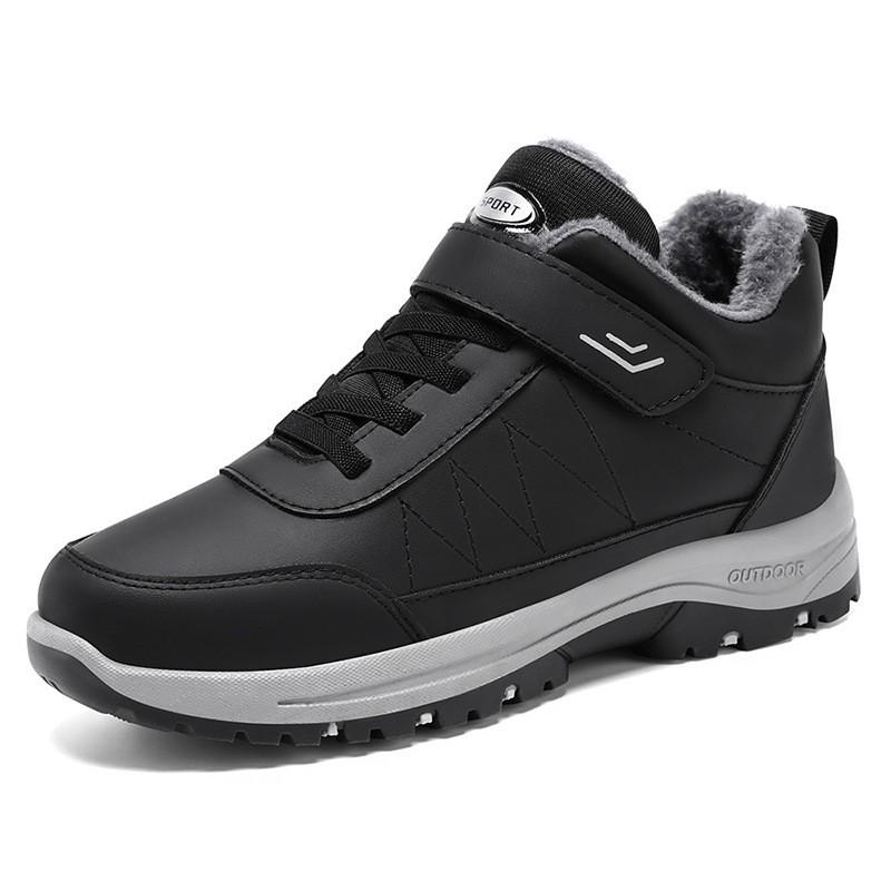 Snow Boots Men Flat Booties For Men Comfortable Ankle Boots Warm Fur Men's Winter Shoes Plus Size Footwear Men's Work Shoes