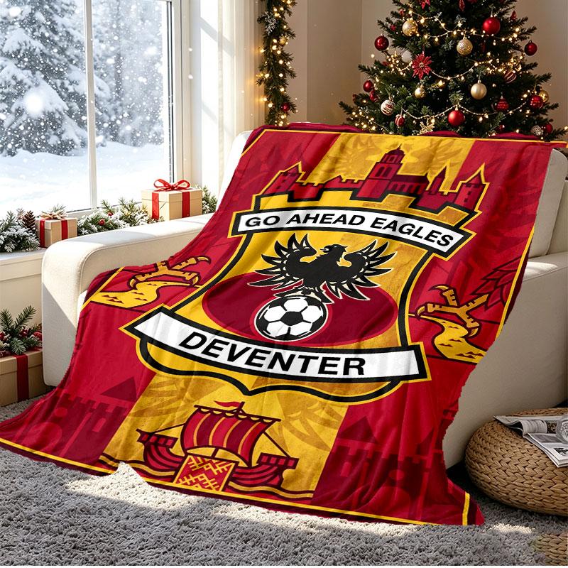 Coperta con Motivo Go Ahead Eagles per Decorazione Casa, Letto, Divano, Viaggio in Auto, Campeggio, Adatta a Tutte le Stagioni, Regalo di Compleanno Natale
