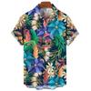 Hawaiian Shirts For Male Flower Pattern Men's Casual Short Sleeved Top Summer Oversized Streetwear Original Men Clothing