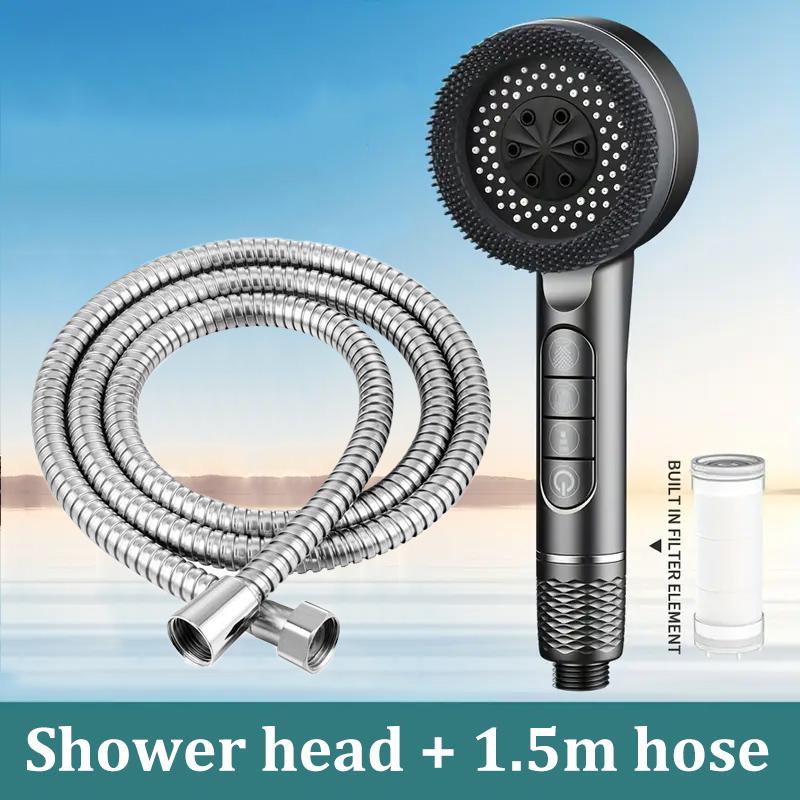 New Filter Booster Shower Head Four-speed Adjustment With Water Seal Multifunctional Home Shower Bathroom Accessories