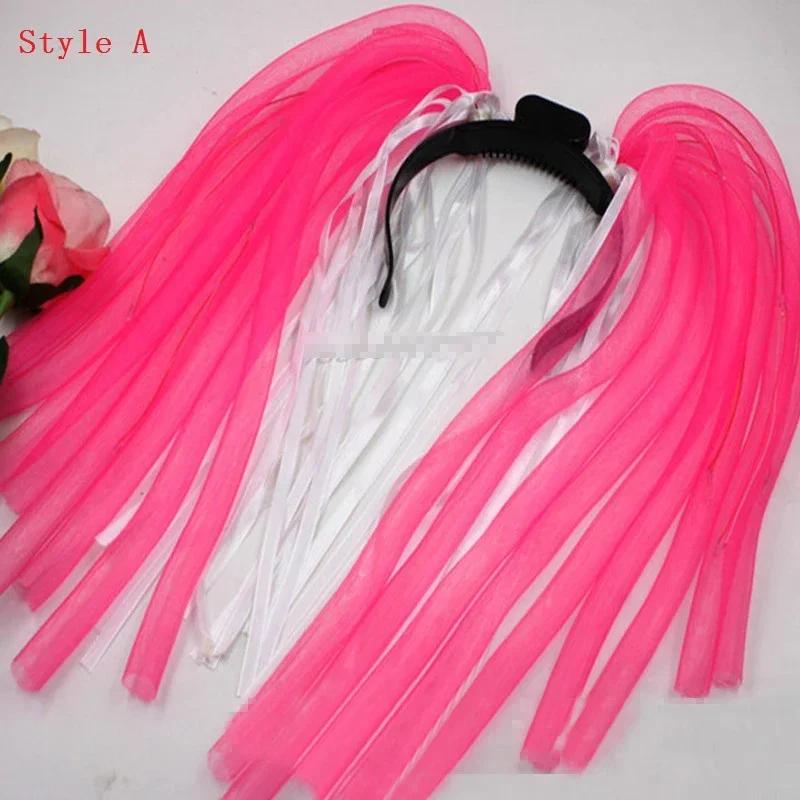 Oplichtend Knipperend Vlechtjes Hoofdband Cadeau LED Bril Neon Rave Feest Haarband Cosplay Verjaardag