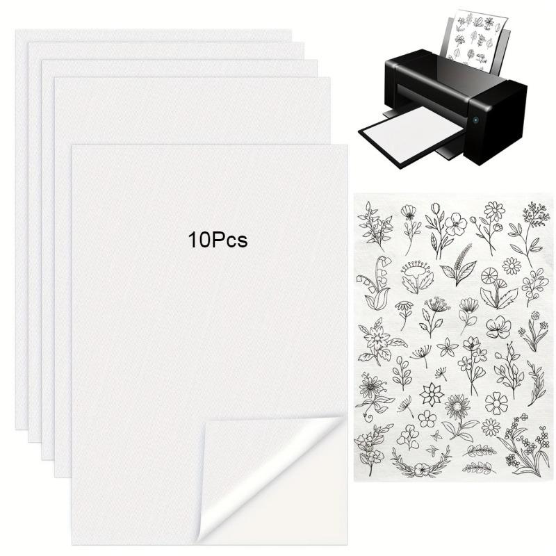 10Pcs Handicrafts Eco-Friendly Sticky Water Soluble Embroidery Stabilizer Printable Paper Wash Away Stabilizer Allowed for Print