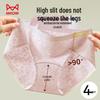 Miiow Women's 10A Antibacterial 100% Cotton High-Cut Briefs