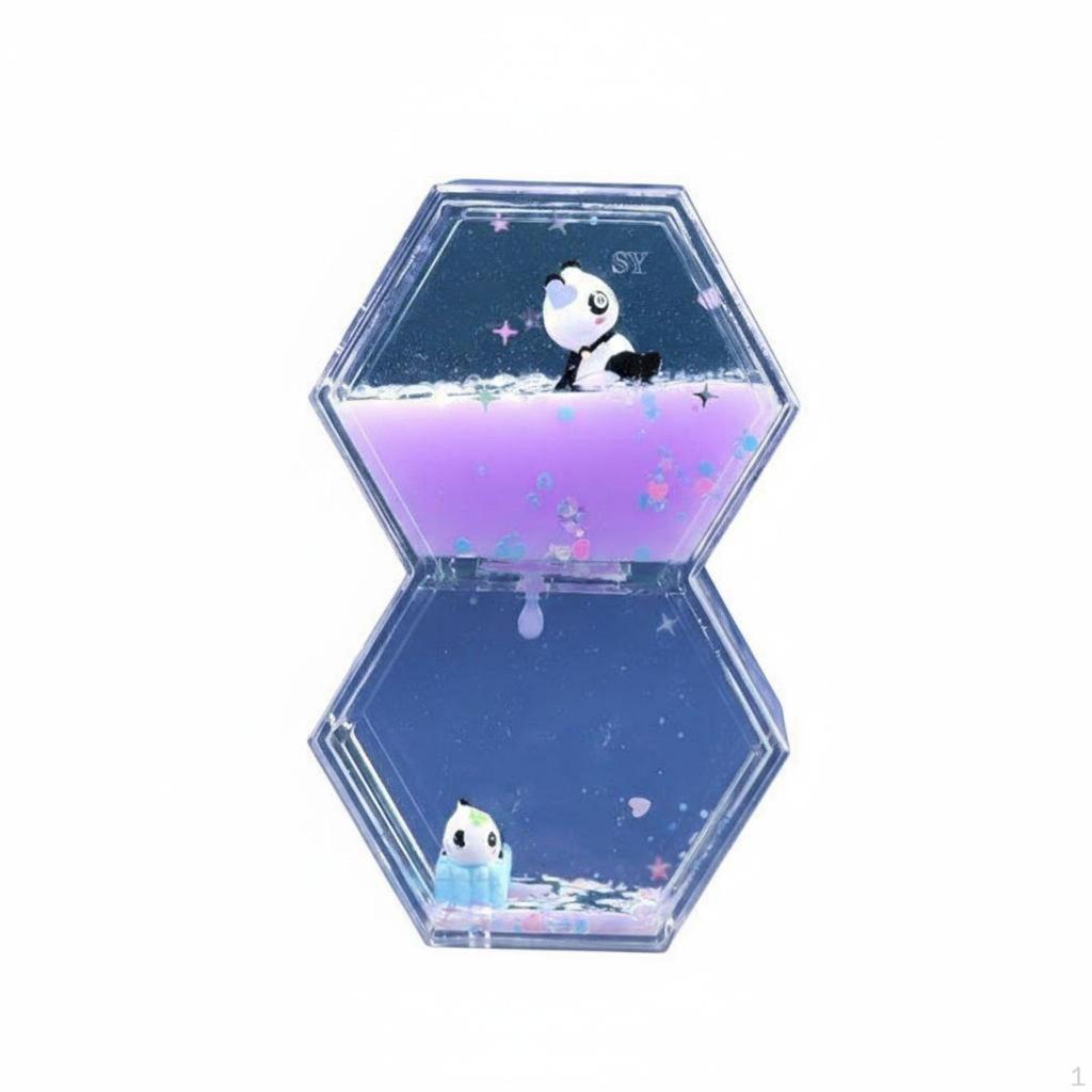 Liquid Motion Bubbler Creative Design Colorful Oil Hourglass Visually Captivating Calming Desk Toy