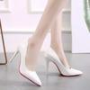 2025 New Women's High Heels Red Sole Pointed Toe Stiletto Heels Classic Style Wedding Dinner Complete Colors Shallow Top Shoes