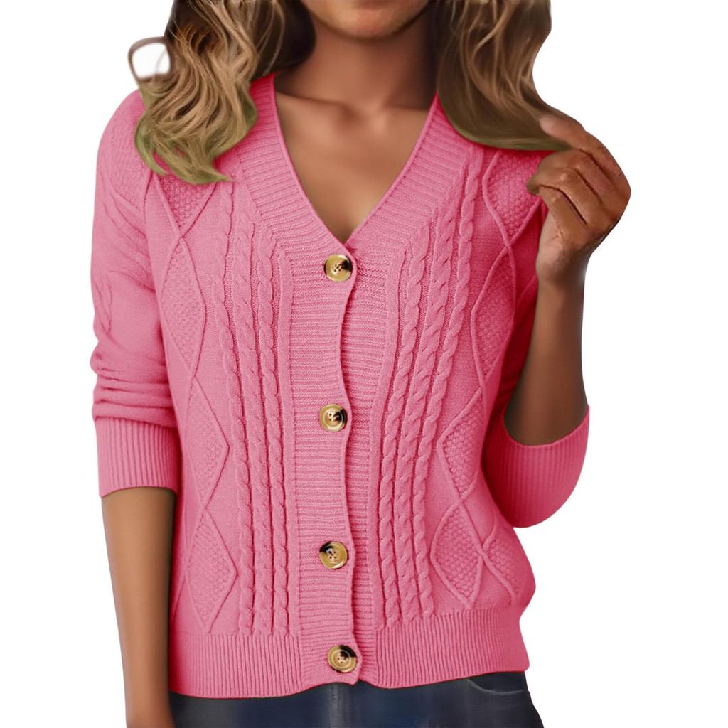 Women's Fashionable Casual Classic Cardigan Long-Sleeved Jacket