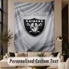 Custom Text Tapestry Las Vegas Raiders Print Wall Tapestry Indoor Living Room Wall Decor