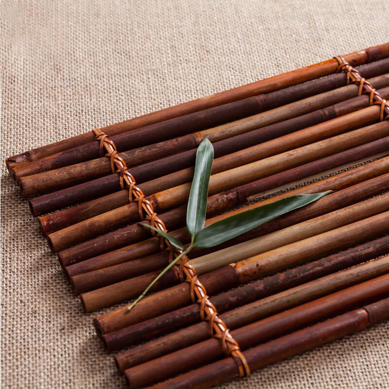 Hand-Woven Natural Purple Bamboo Tea Tray