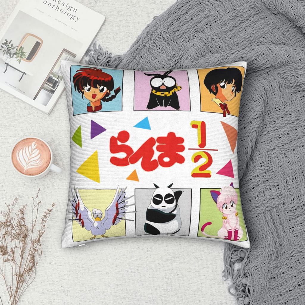 Living Room Decor Ranma 1/2 p-chan and Genma Pillowcases Accessories  Pillow Covers Zipper Multi Size