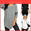 Premium Quality Stripe Trim Baseball Jersey Tops For Women In Versatile Colors