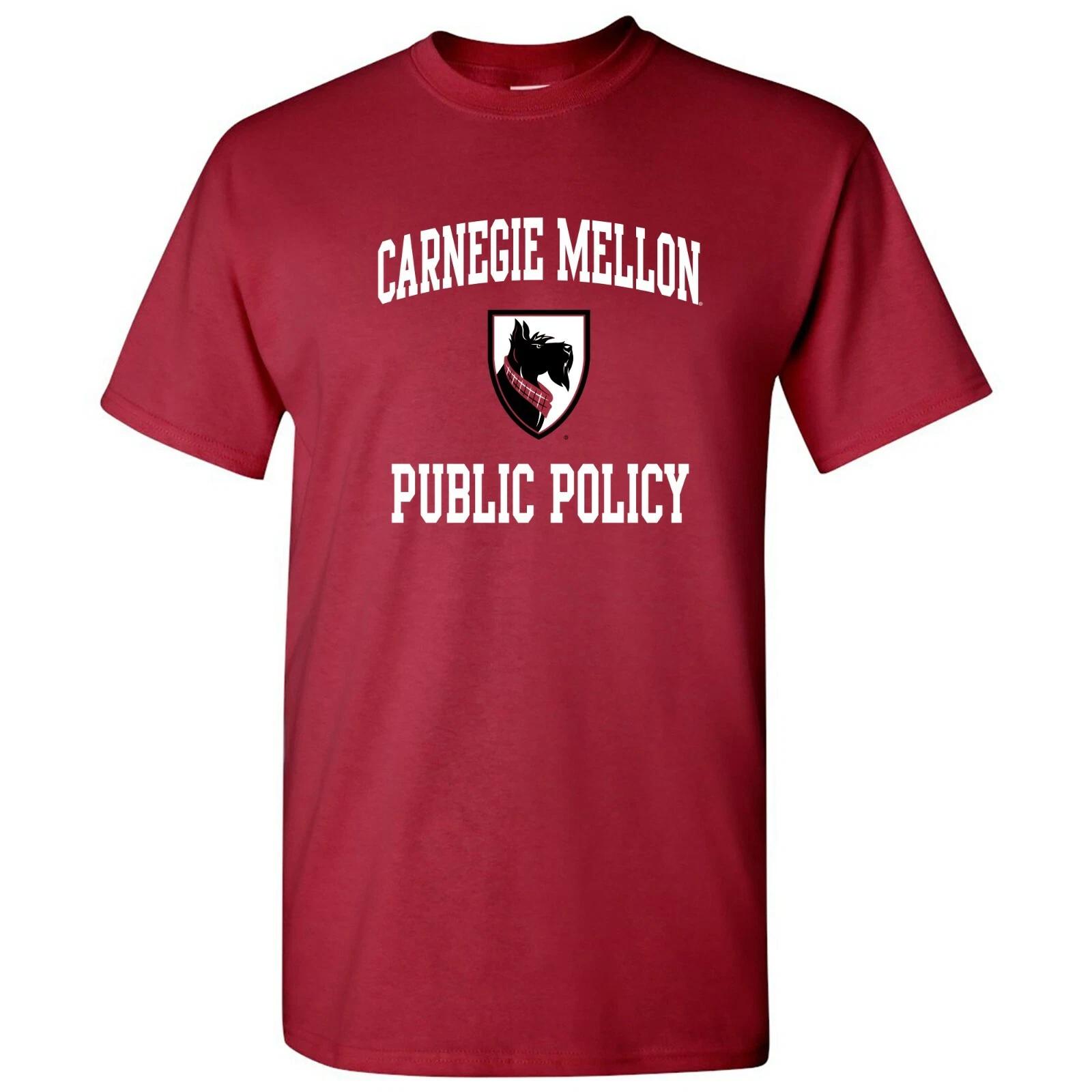 Carnegie Mellon University Tartans Arch Logo Public Policy T Shirt - Cardinal 3XL