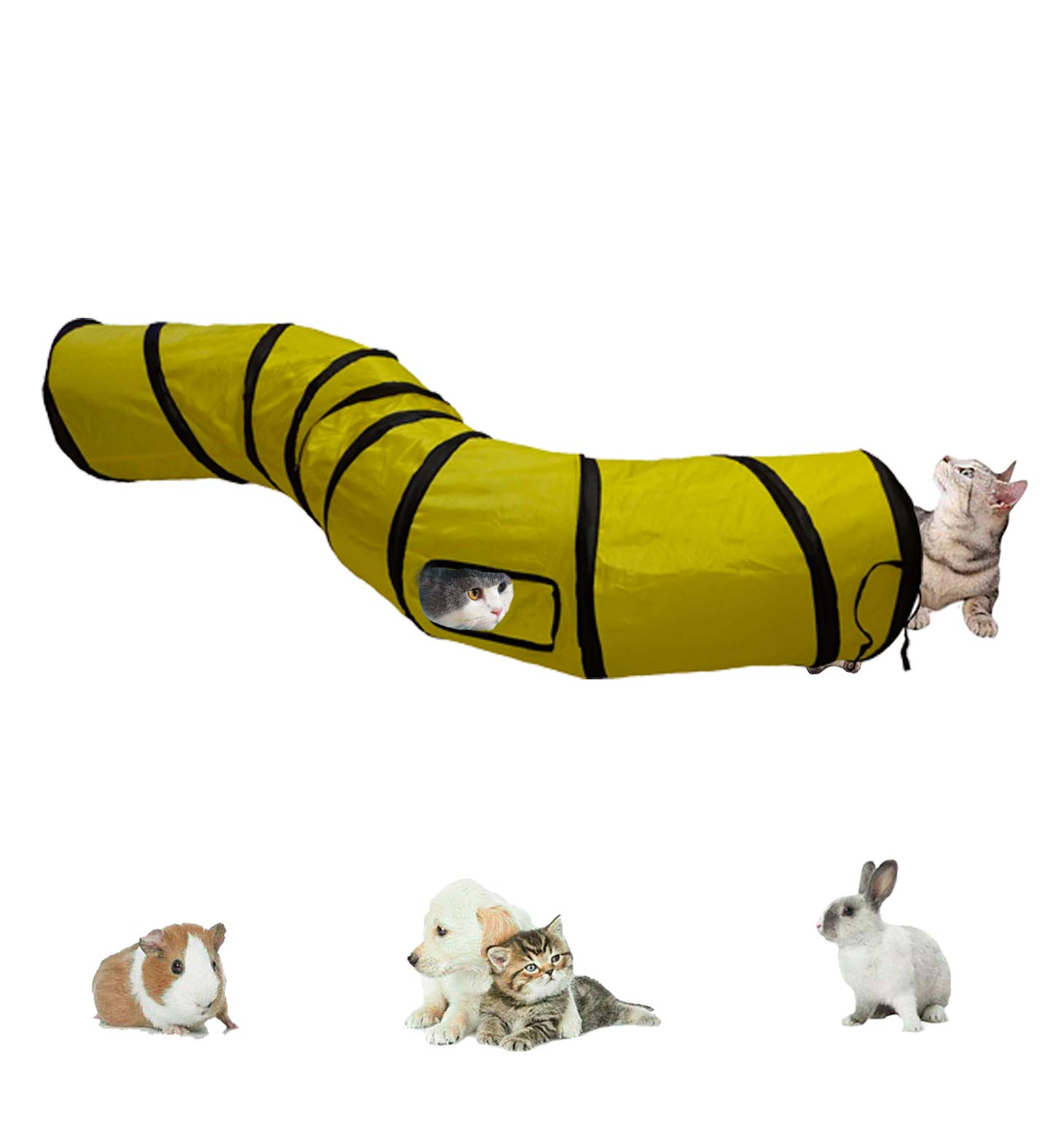

Foldable Cat Tunnel, Cat Toy, Pet Supplies, Long Tunnel, Collapsible and Washable, Great for Exercise, Easy Storage, Stress Relief, Ultra-Lightweight