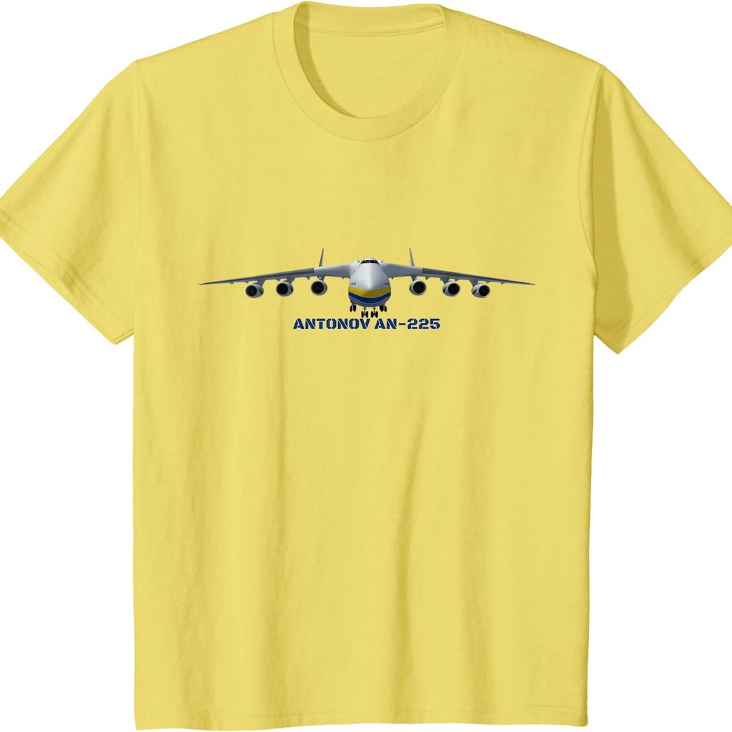 Ukrainisches Antonov AN225 Mriya Düsenfrachtflugzeug T-Shirt Kurzarm 100% Baumwolle Freizeit-T-Shirts Lockeres Oberteil Größe S3XL