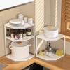 Pot storage rack, kitchen countertop, corner rack, household lower sink, pot rack, cabinet, pot layered shelf