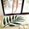 Inyahome Leaves Bathroom Rugs Non-Slip Soft Absorbent Microfiber Bath Mat Bathroom Rug Home Decoration Super Soft Carpets