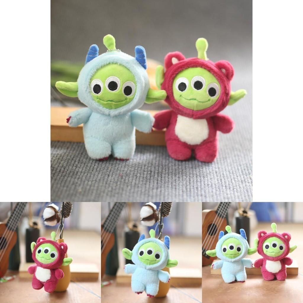 Adorable Three-eyed Monster Plush Toy Cute Keychain With Soft Short Plush