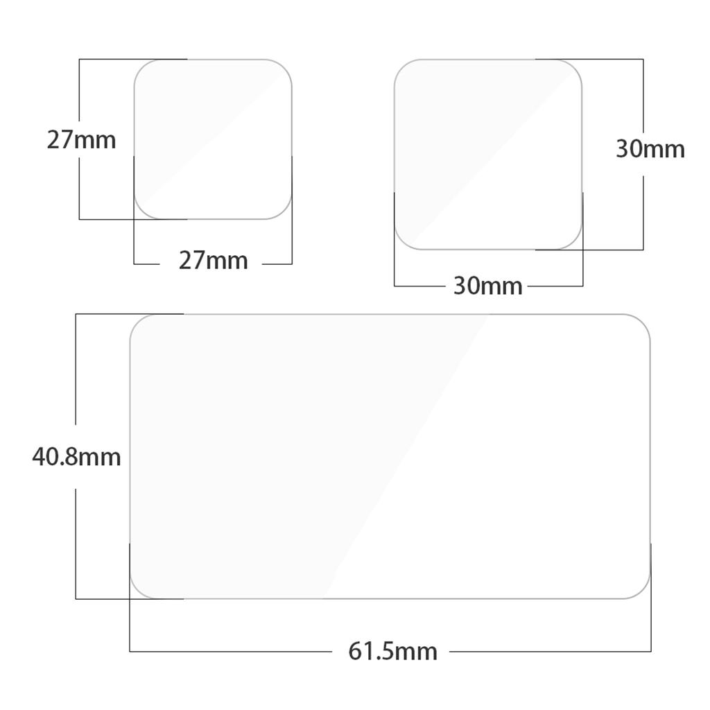 TELESIN 3 Stück gehärtetes Glas Displayschutzfolie Schutzfolie Ersatz für GoPro Hero 9