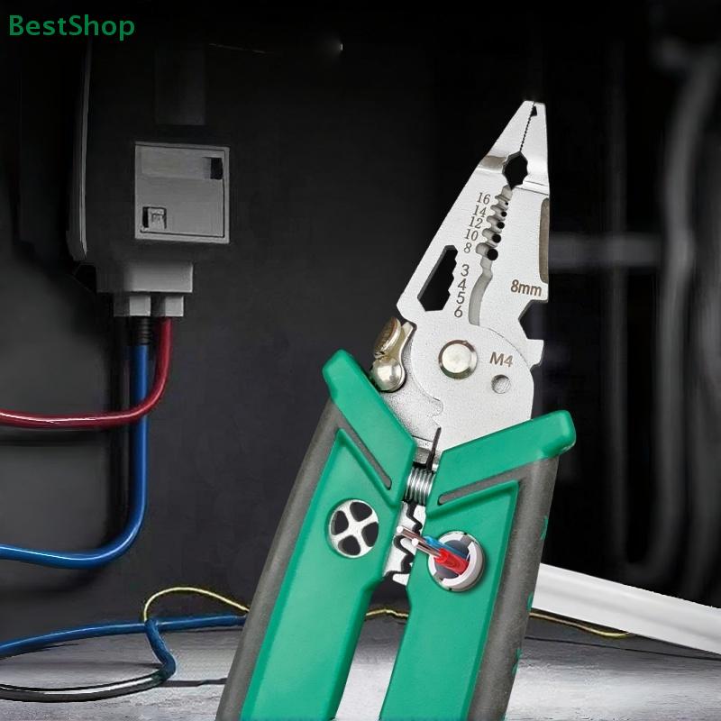 14 In 1 Multifunctional Electrician Pliers For Wire Cutting Wire Stripping Pliers Manual Wire Pressing And Splitting