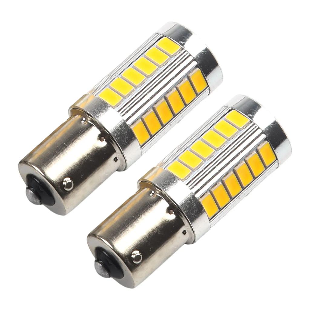 Light Bulbs Turn Signal LED 581 BAU15S Easy Installation REAR INDICATOR TURN SIGNAL 33LED 4pcs PY21W YELLOW Brand New