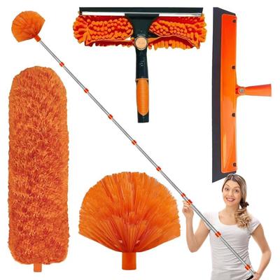 Ceiling Duster Cobweb Duster High Reach Wall Cleaner Ergonomic Multi-Function Ceiling Fan Brush Dusting Cleaning Supplies
