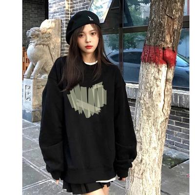 Damen Dicker Samt-Kapuzenpullover mit Rundhalsausschnitt für Herbst und Winter, Neues Damen-Sweatshirt mit langen Ärmeln und Übergröße, Schulterfrei