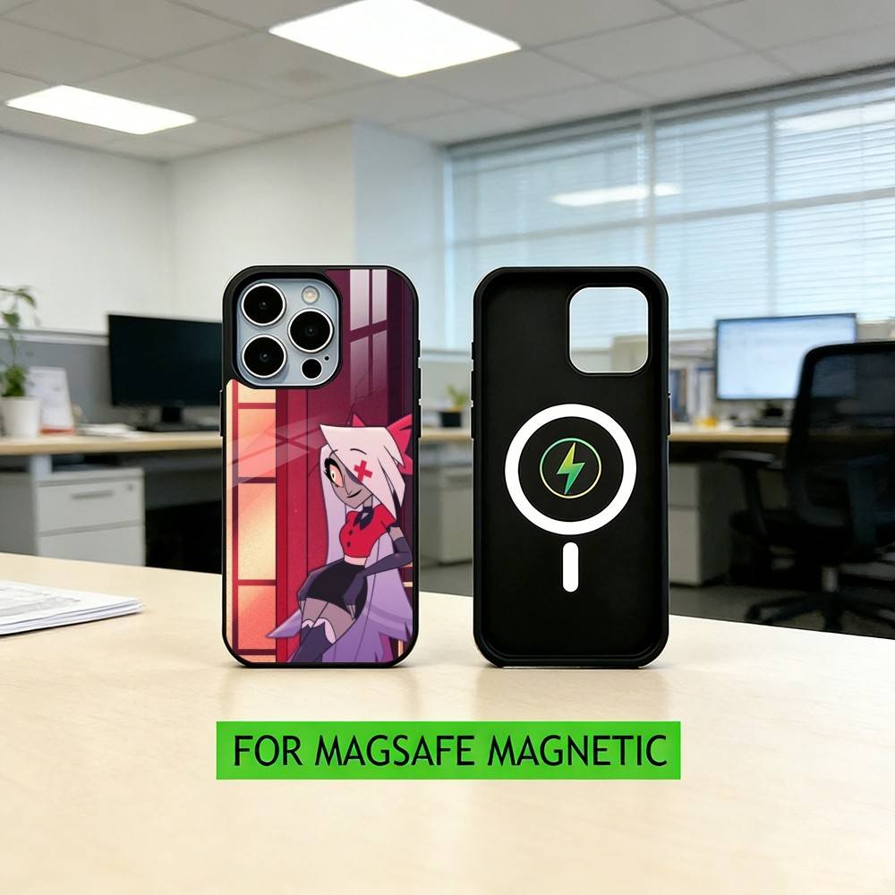 H-hazbin Hotel V-veggie  Phone Case For iPhone17,16,15,14,13,12,11 Plus,Pro Magnetic For Magsafe Wireless Charging