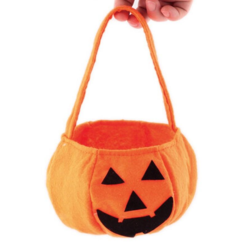 Rurah Halloween Pumpkin Trick Or Treat Kids Candy Tote Handbag