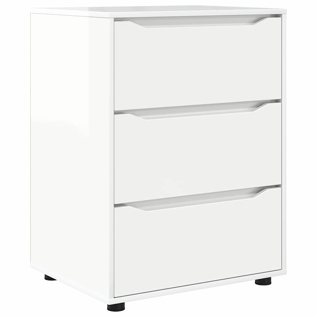 Storage Cabinet Glossy White 60 x 48 x 81 cm