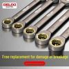 Conjunto de Chaves de Catraca Delixi de Uso Duplo Economizador de Mão de Obra - Ferramenta Universal Torx de Boca Aberta com Liberação Rápida