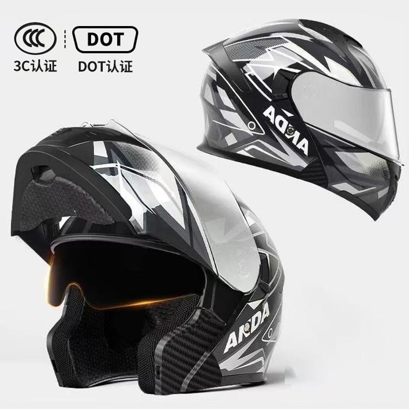 DOT Certified Motorcycle Helmets Men Women's Uncovering All Seasons Universal Riding Off-road Full AD Factory