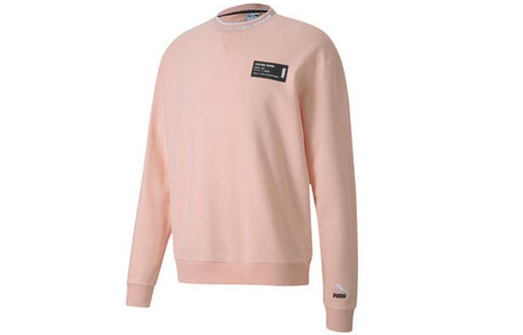 PUMA Culture Maker Sweatshirts Men s Pink Crew Neck Moderate Regular 597910-54 XS