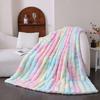 Ins Style Tie-Dye Thick Bubble Fleece Blanket - Cozy Long-Pile Sofa & Nap Blanket for Autumn/Winter