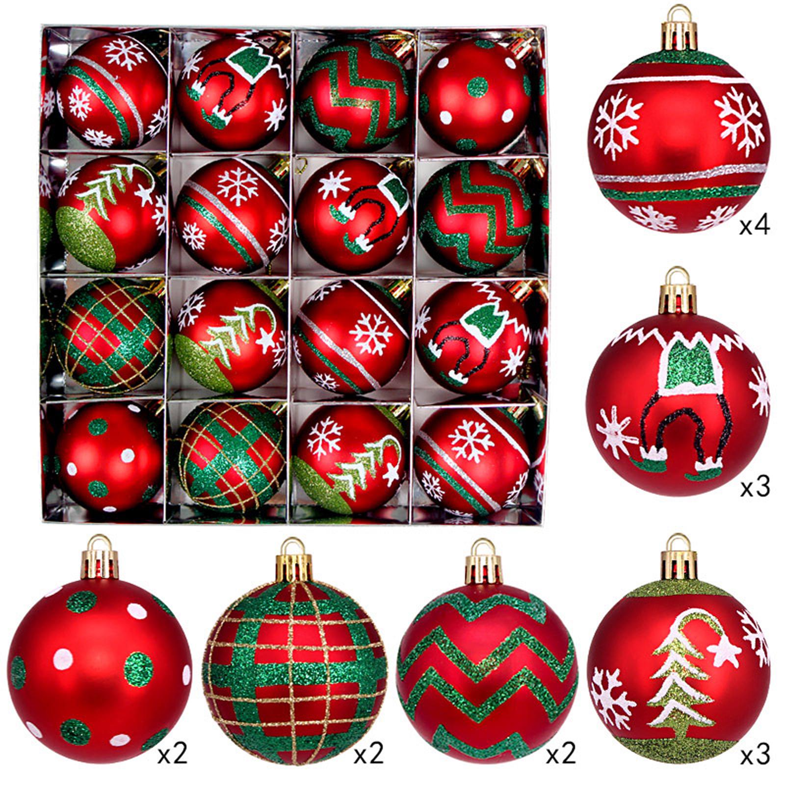 

Christmas Ball 6cm16pcs Electroplated Plastic Ball Christmas Decoration Set One Size