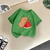 Children's Casual Short-sleeved T-shirt, Summer Boys' And Girls' Cute Capri Blouse