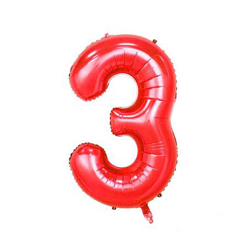 32-Inch Gradient Color Aluminum Foil Number Balloons - US Version