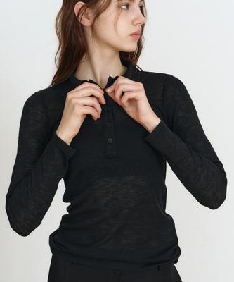 MAKE A TOAST Straight See-Through Polo Shirt (Black) Mbfsto001Bk
