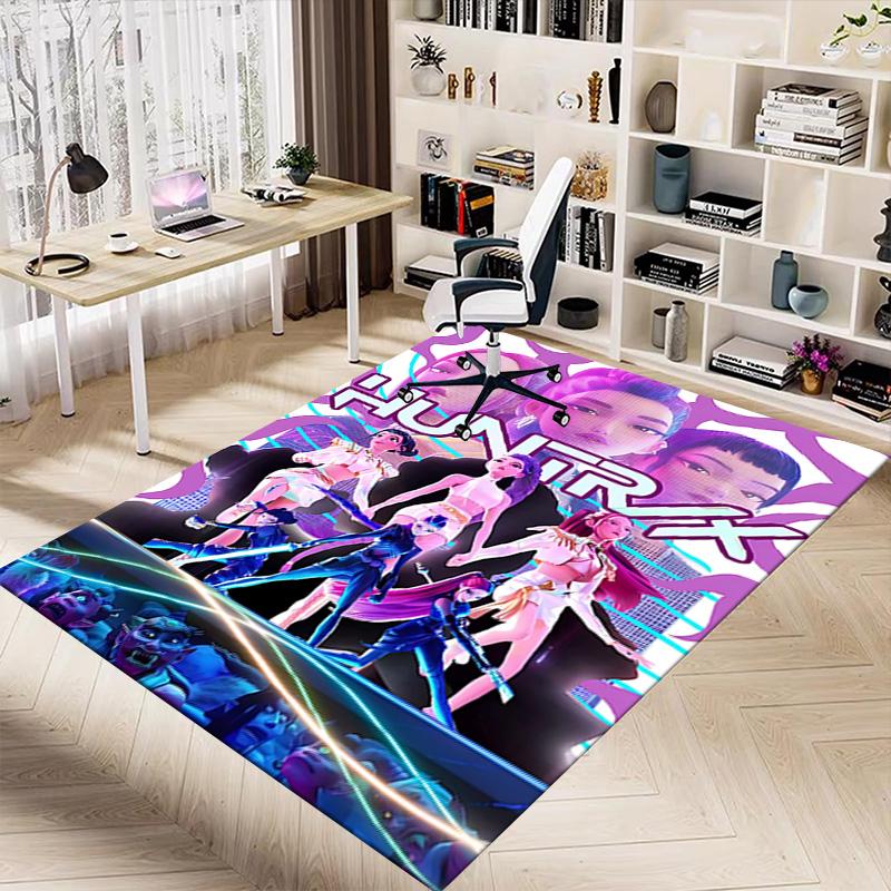Huntrx Future Fashion Icons Carpet For Playroom Bedroom Living Room Sofa Home Decorkids Game Area Rug Nonslip Floor Mat