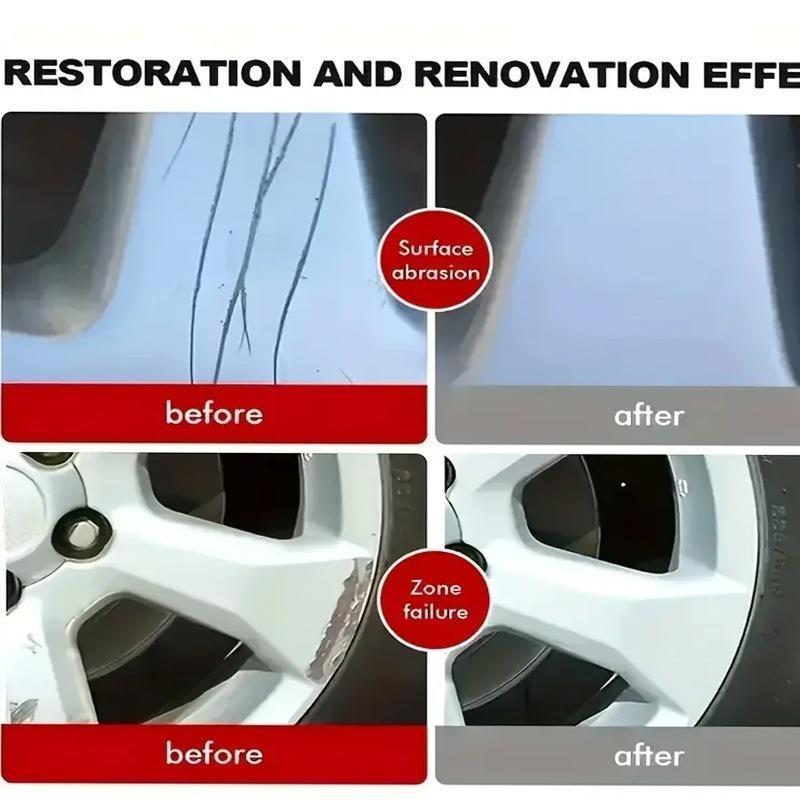 Car Wheel Alloy Rim Scratch Repair Paste Renewal Polish Wax Remove Oxidation Paint Care Refurbish Tool