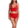 FKYBDSM Lingerie for Women Lace Bralettes and Panty Sets Wireless Bra Crop Top Babydoll Lingerie Set