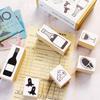 Cute Wooden Rubber Stamp Set with and Italian Menu Perfect for Office Made In Japan Wine, Izakaya, Champagne, Cheese, Designs, Pop-Ups, Gifts, (#29)