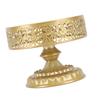 Dessert Stand Golden Cake Holder Lace Design Easy Assembly Round Treat Display for Party